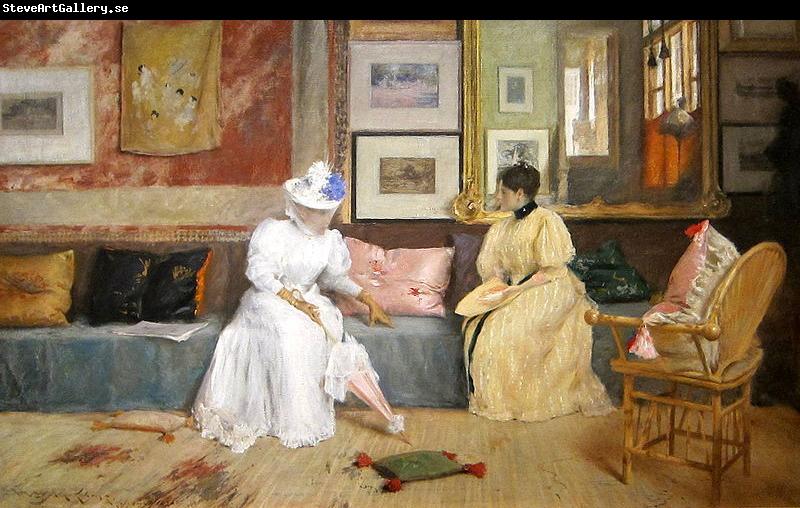 William Merritt Chase A Friendly Call.